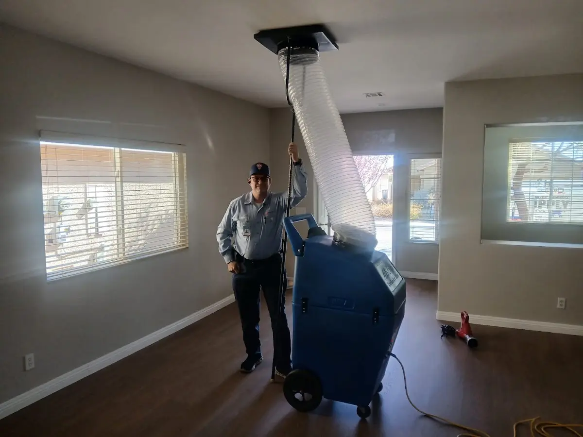 Professional Dryer Vent Cleaning work inside a Callaway home